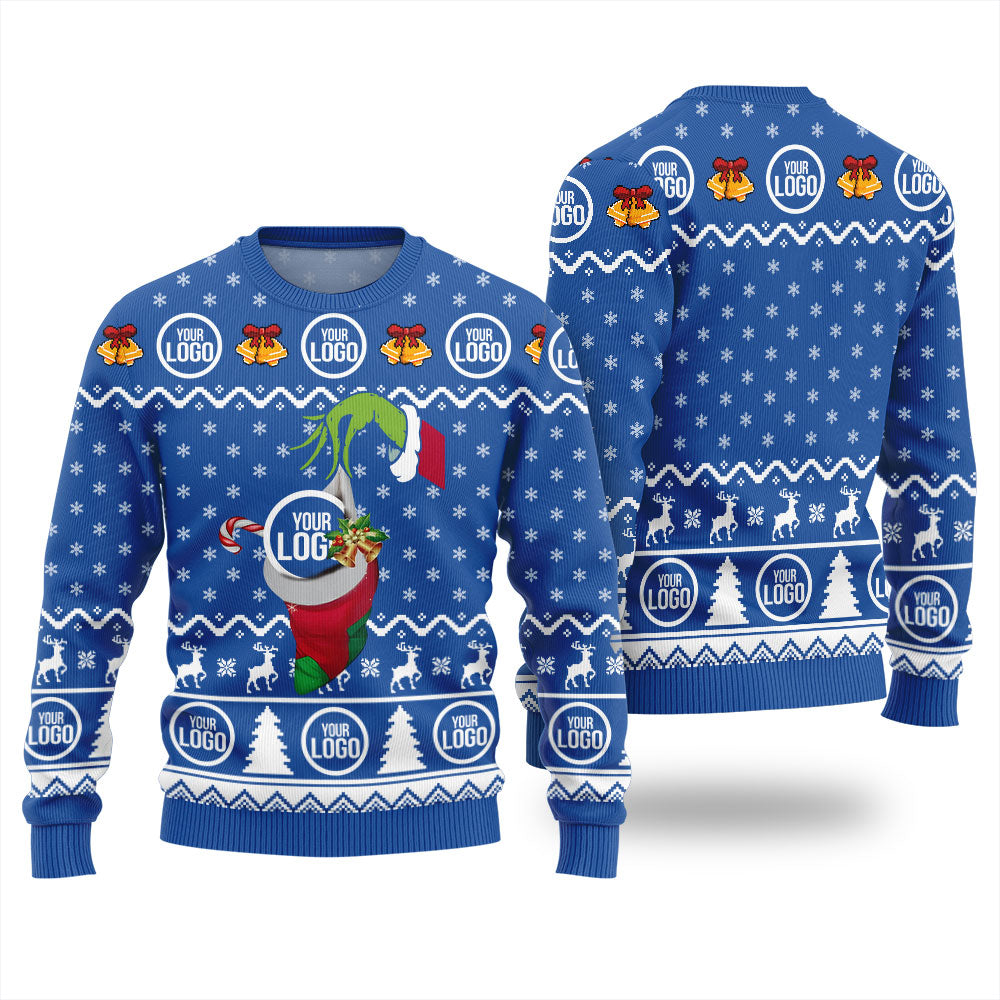 Custom Logo For Team Funny Holiday Xmas Sweater