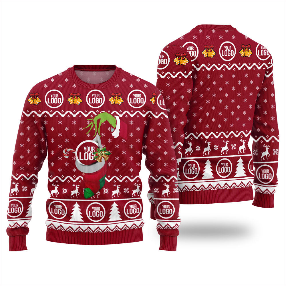 Custom Logo For Team Funny Holiday Xmas Sweater