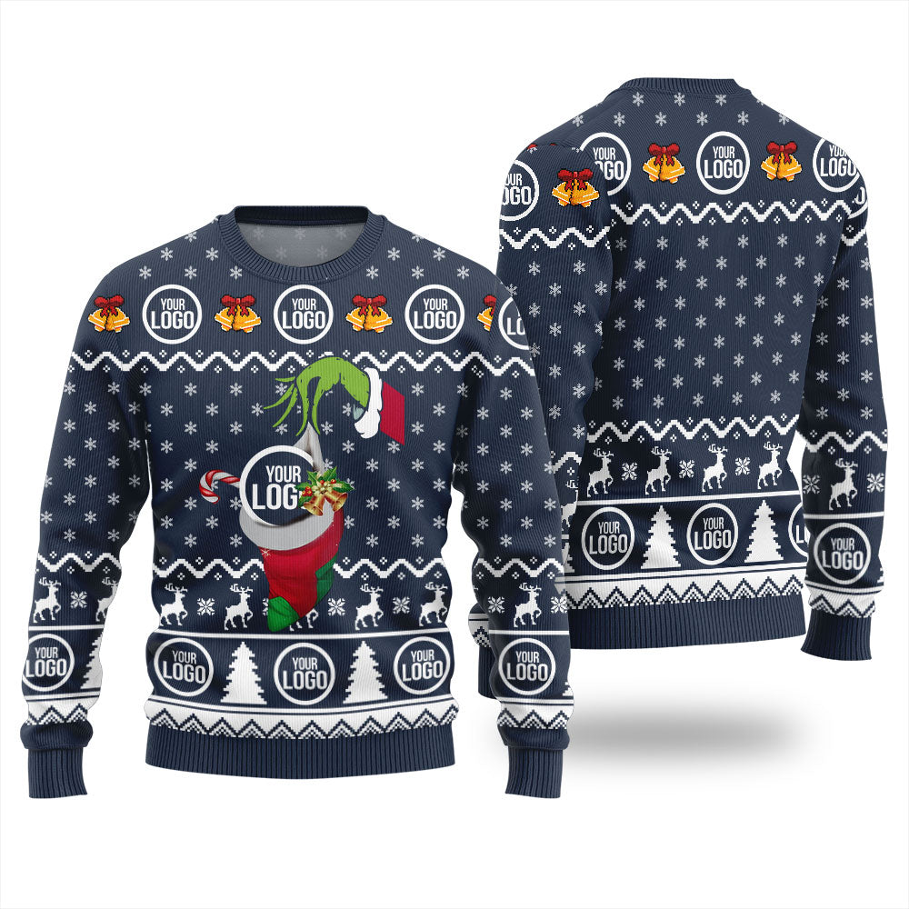 Custom Logo For Team Funny Holiday Xmas Sweater