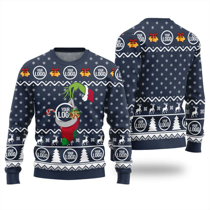 Custom Logo For Team Funny Holiday Xmas Sweater