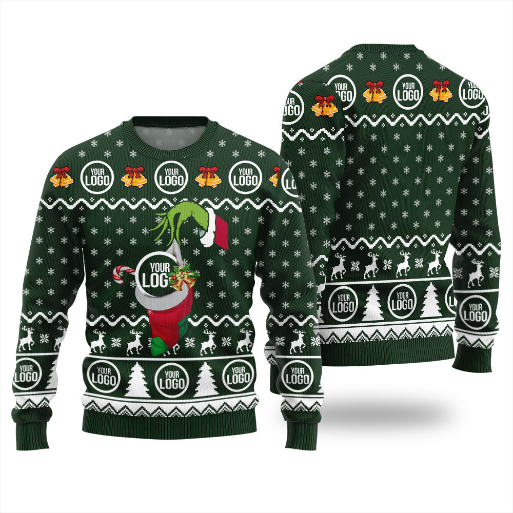 Custom Logo For Team Funny Holiday Xmas Sweater