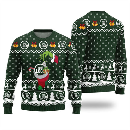 Custom Logo For Team Funny Holiday Xmas Sweater