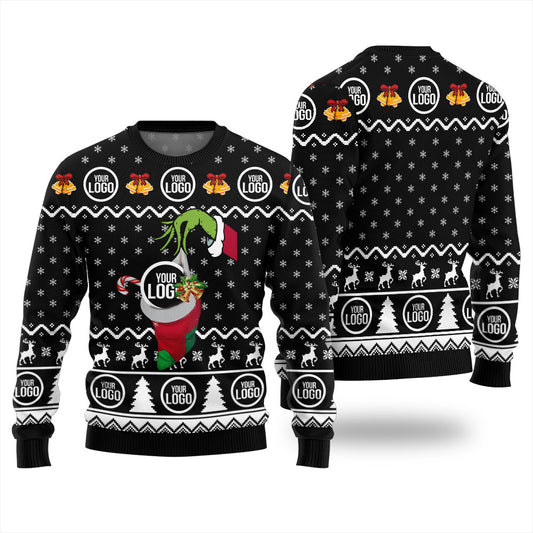 Custom Logo For Team Funny Holiday Xmas Sweater