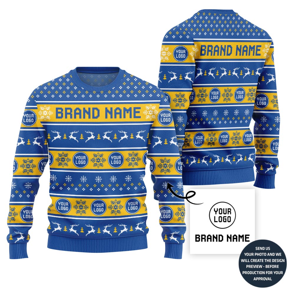 Custom Logo For Team Holiday Sweater