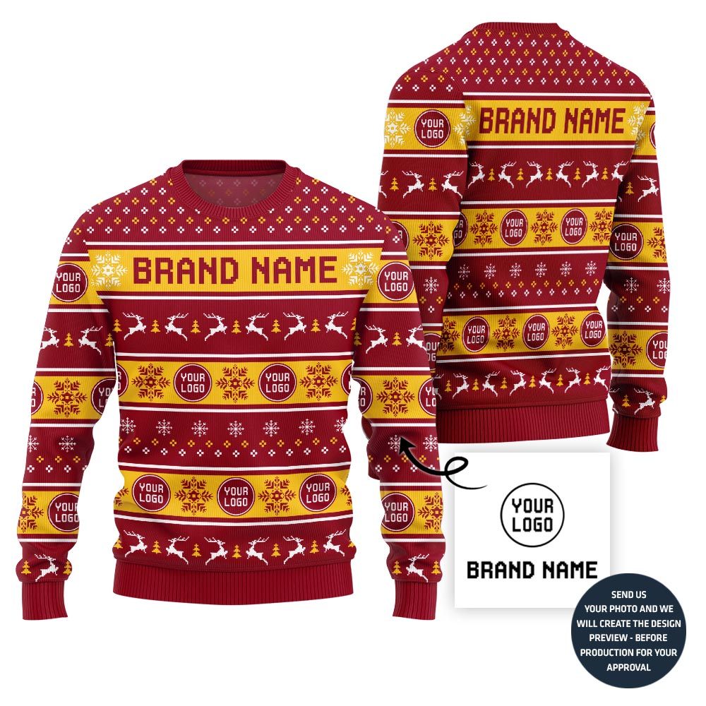 Custom Logo For Team Holiday Sweater