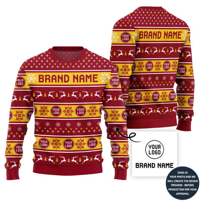 Custom Logo For Team Holiday Sweater