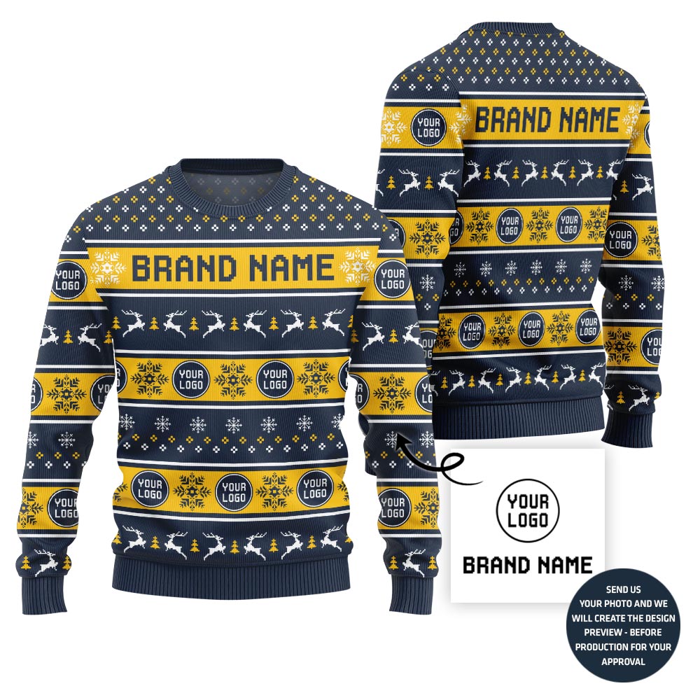 Custom Logo For Team Holiday Sweater