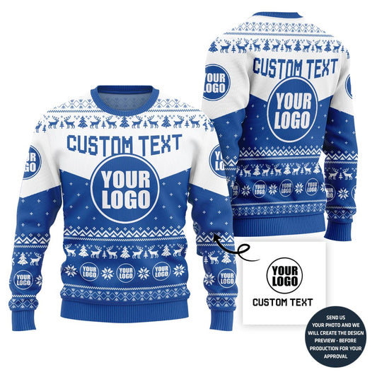 Custom Logo Holiday Sweater For Company