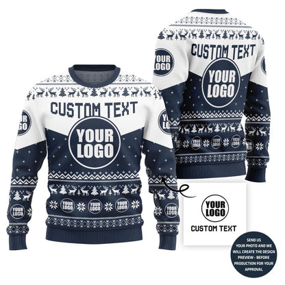 Custom Logo Holiday Sweater For Company