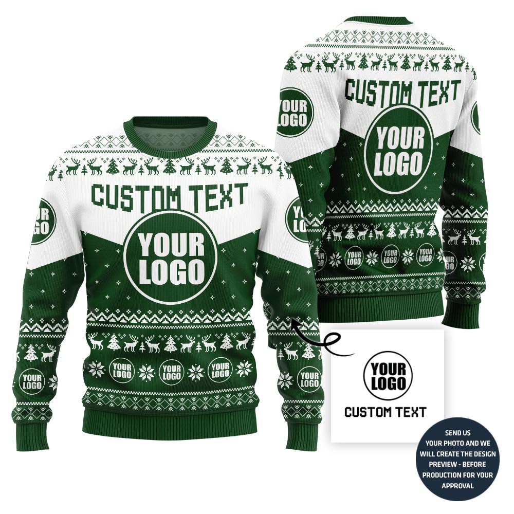 Custom Logo Holiday Sweater For Company