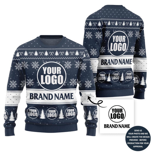 Custom Logo Holiday Sweater For Teams