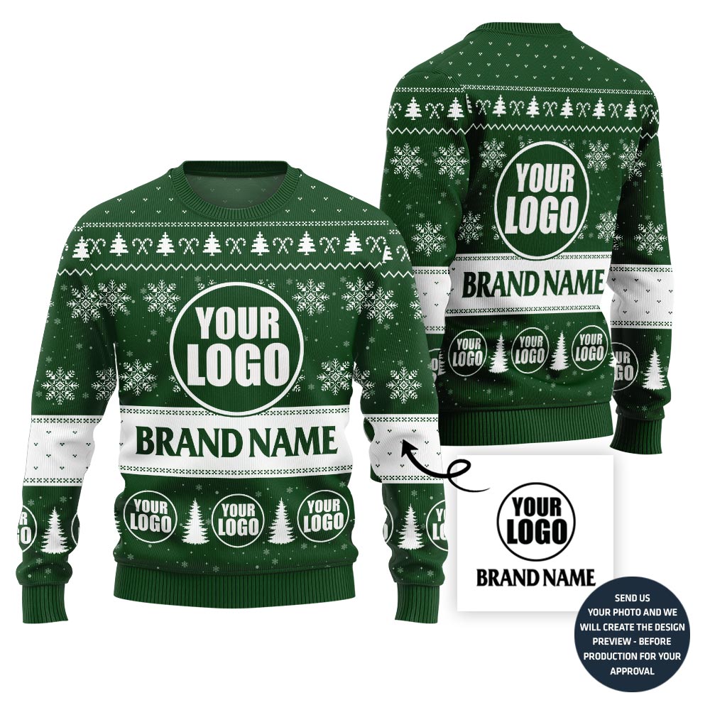 Custom Logo Holiday Sweater For Teams