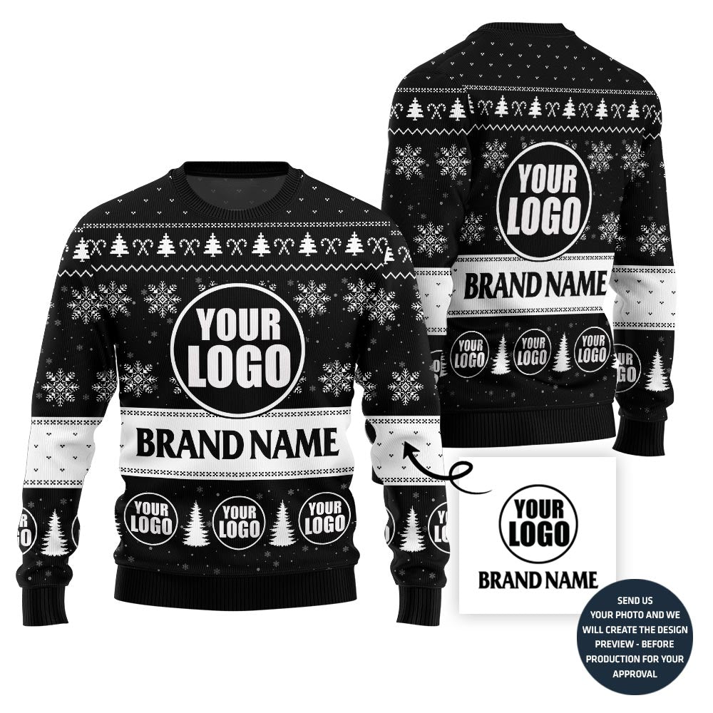 Custom Logo Holiday Sweater For Teams