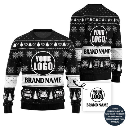 Custom Logo Holiday Sweater For Teams