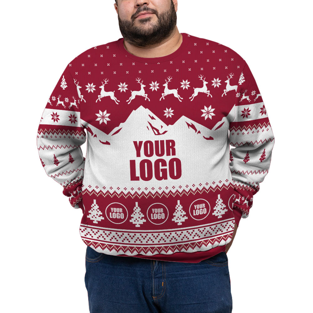 Custom Logo Plus Size Christmas Sweater With Preview