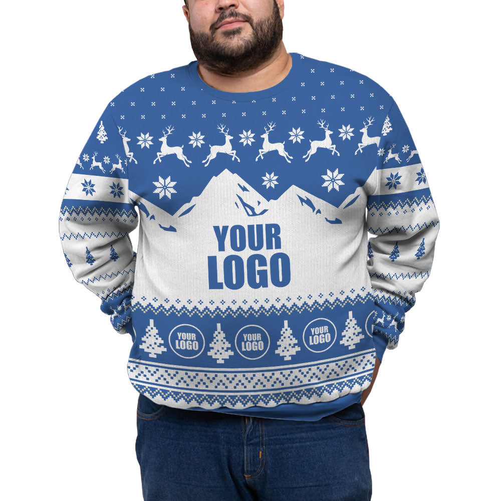 Custom Logo Plus Size Christmas Sweater With Preview