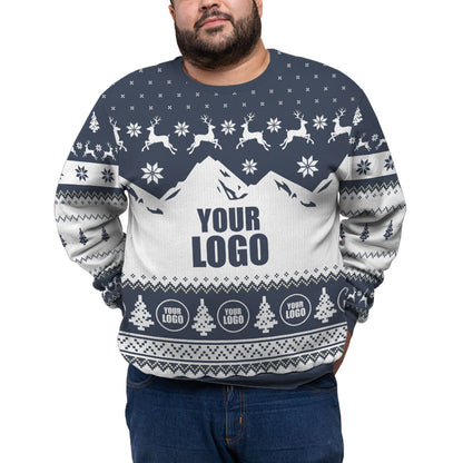 Custom Logo Plus Size Christmas Sweater With Preview