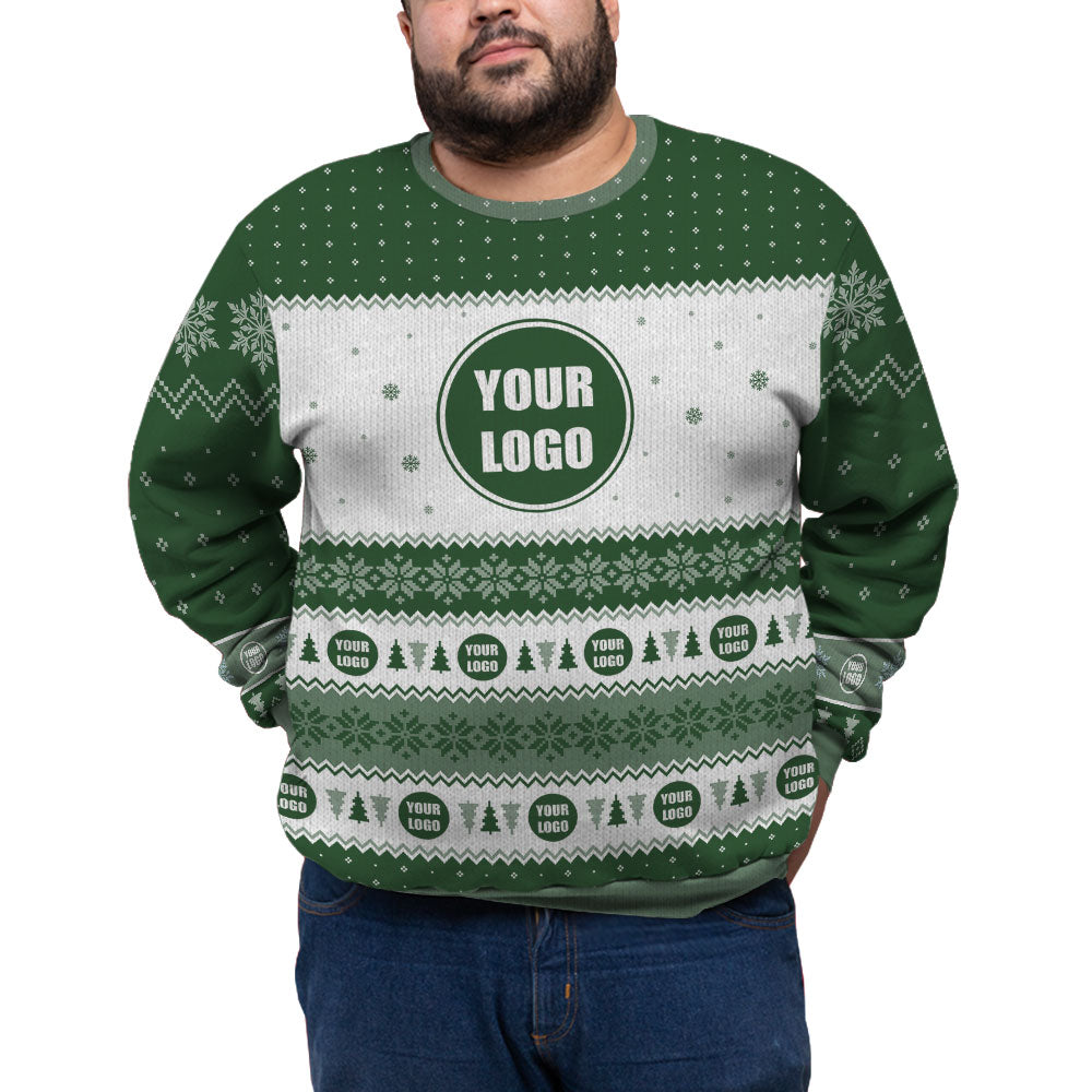 Custom Logo Plus Size Holiday Sweater For Team