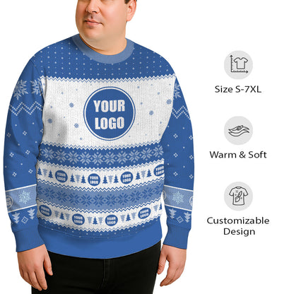 Custom Logo Plus Size Holiday Sweater For Team