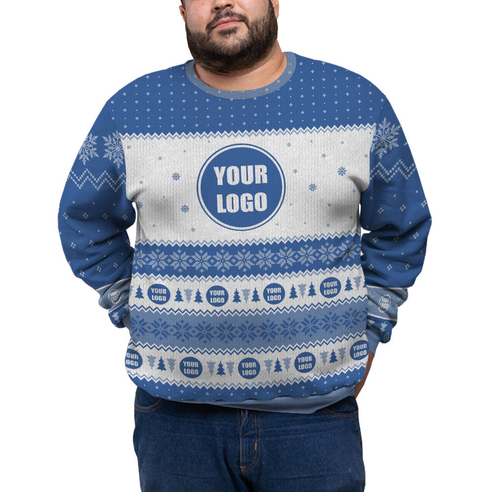 Custom Logo Plus Size Holiday Sweater For Team