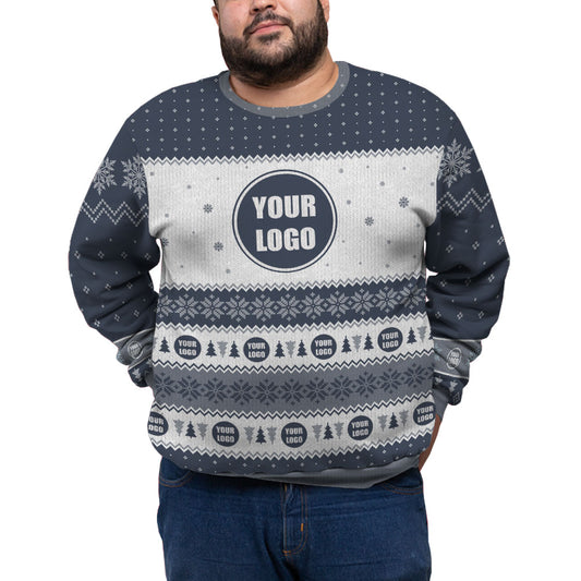 Custom Logo Plus Size Holiday Sweater For Team