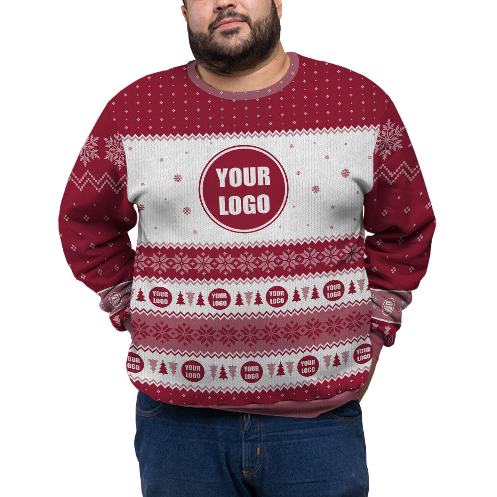 Custom Logo Plus Size Holiday Sweater For Team