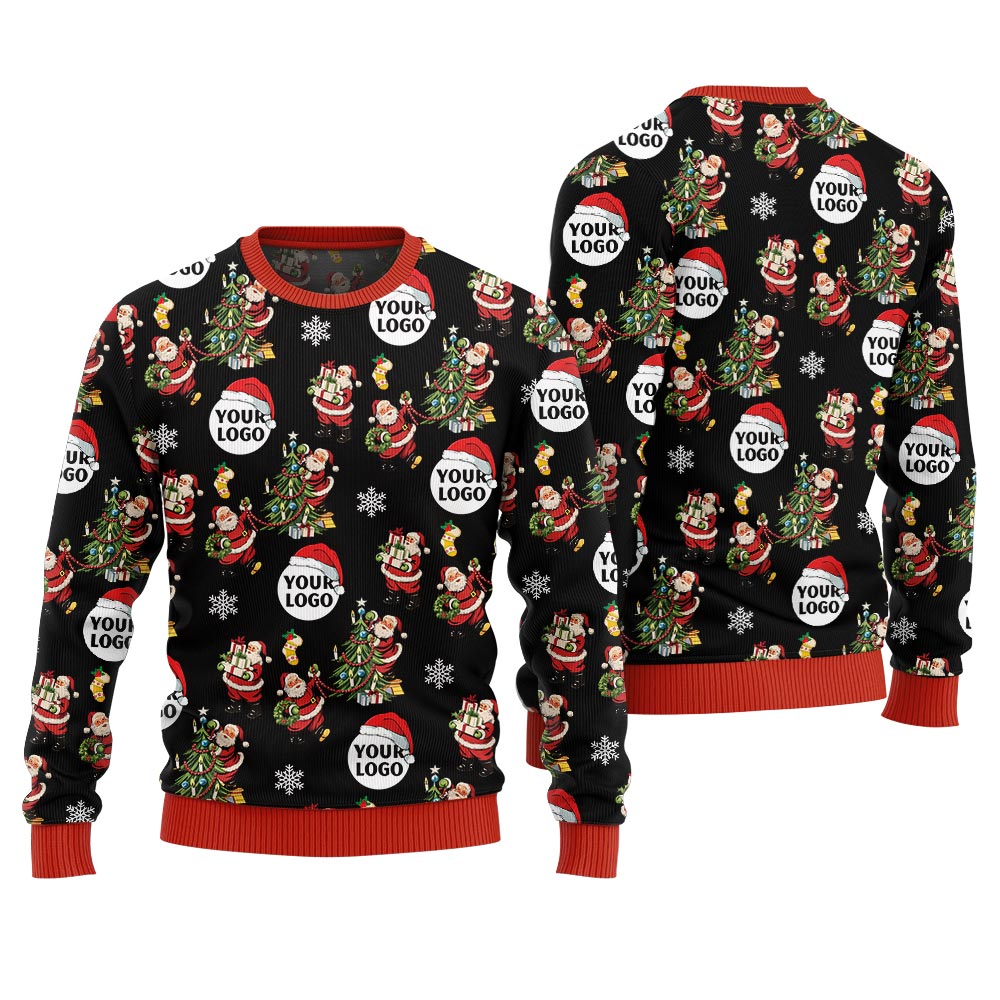 Custom Logo Santa Ugly Christmas Sweater