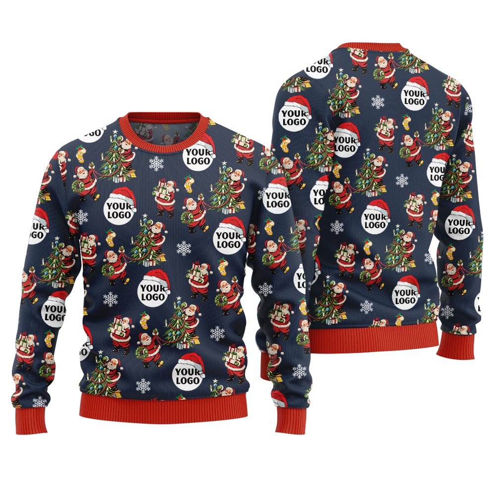 Custom Logo Santa Ugly Christmas Sweater