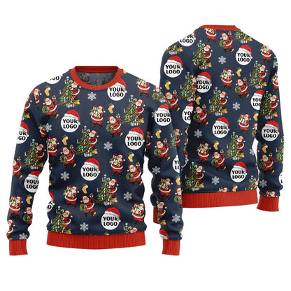 Custom Logo Santa Ugly Christmas Sweater