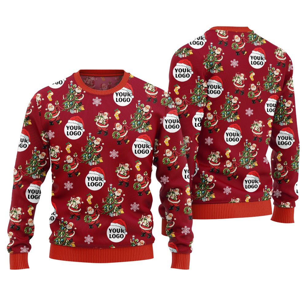 Custom Logo Santa Ugly Christmas Sweater