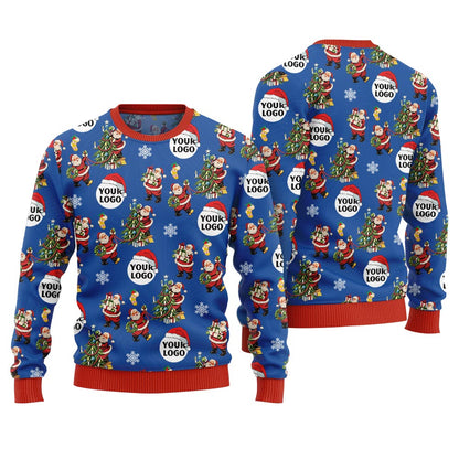 Custom Logo Santa Ugly Christmas Sweater