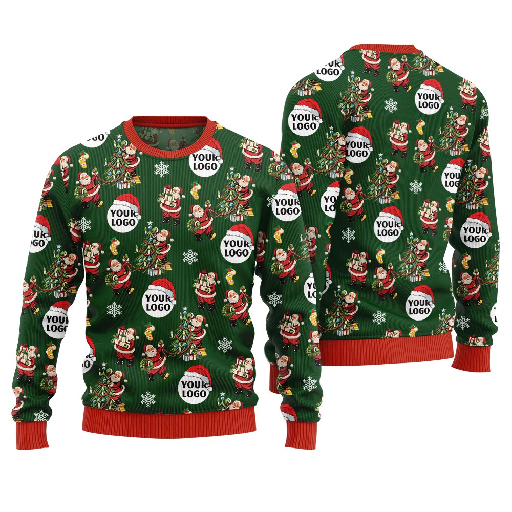Custom Logo Santa Ugly Christmas Sweater