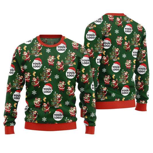 Custom Logo Santa Ugly Christmas Sweater
