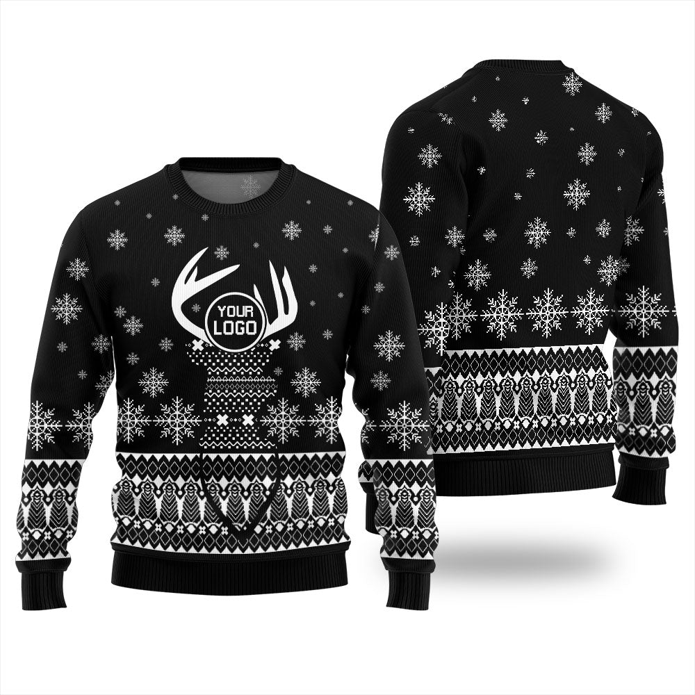 Custom Logo Snowflake Christmas Sweater