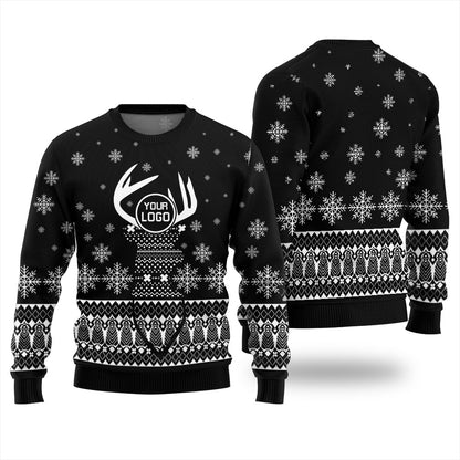 Custom Logo Snowflake Christmas Sweater