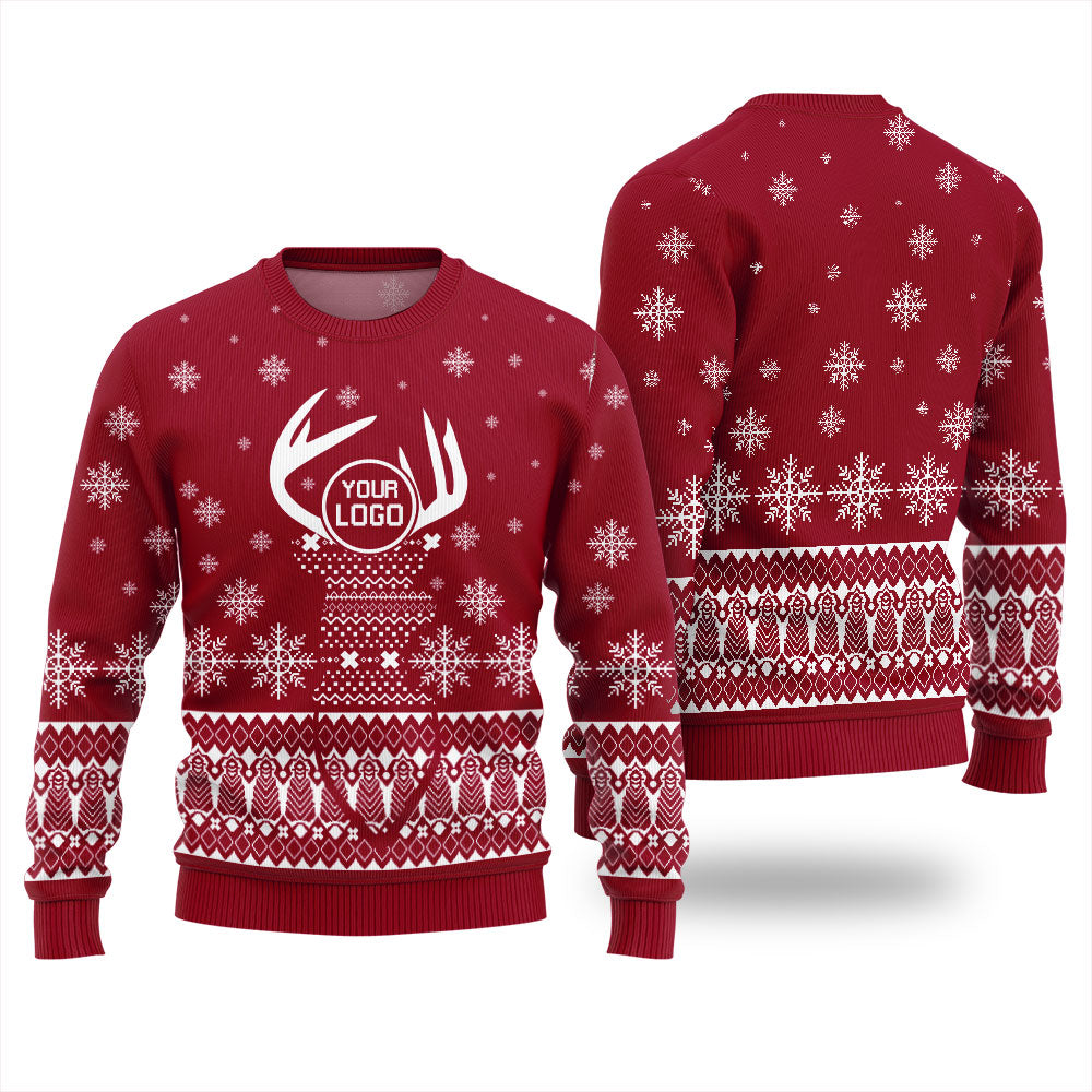 Custom Logo Snowflake Christmas Sweater