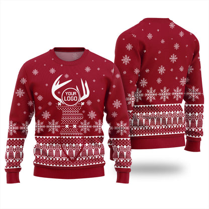Custom Logo Snowflake Christmas Sweater