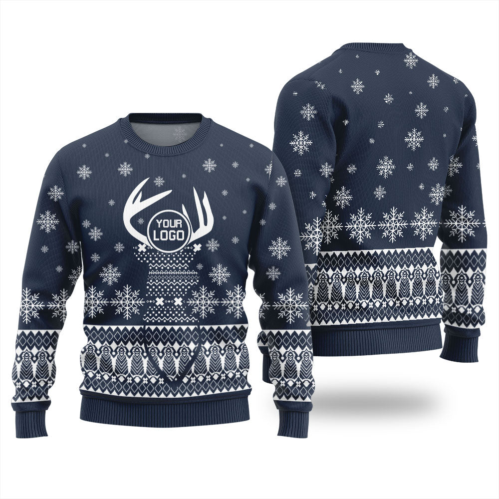 Custom Logo Snowflake Christmas Sweater
