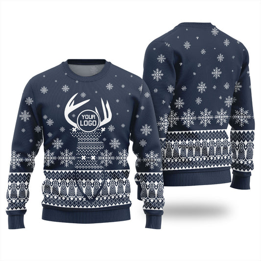 Custom Logo Snowflake Christmas Sweater