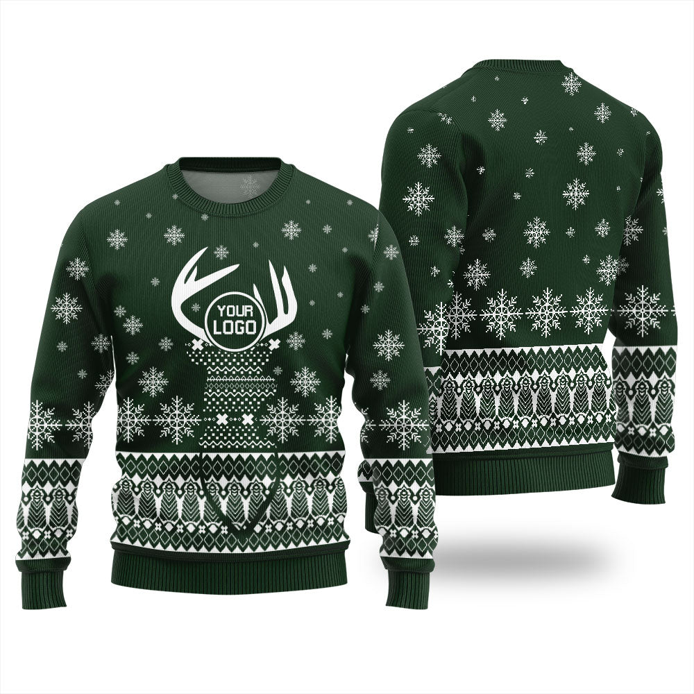 Custom Logo Snowflake Christmas Sweater