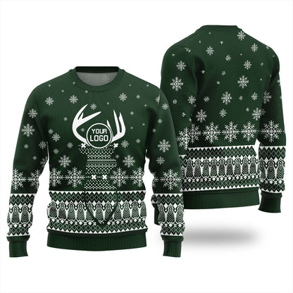 Custom Logo Snowflake Christmas Sweater