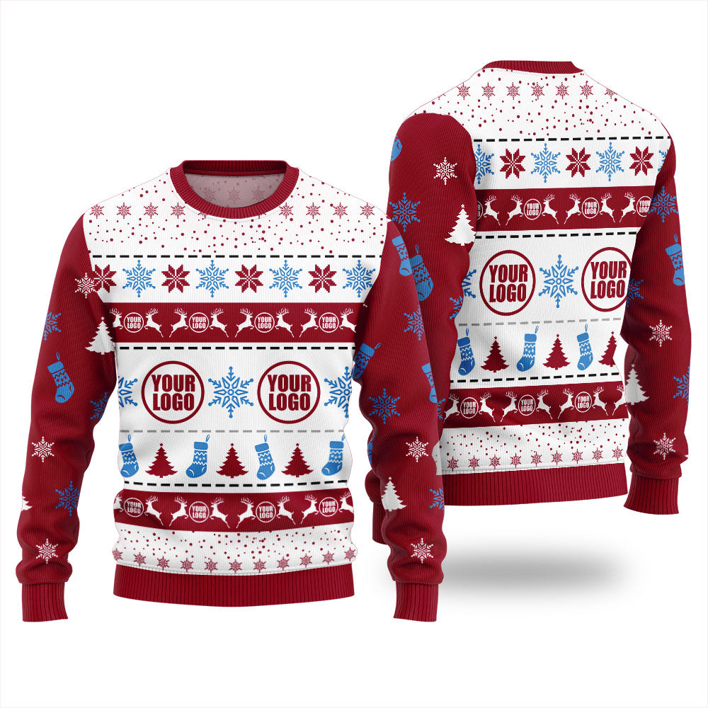 Custom Logo Team Ugly Christmas Sweater For Men