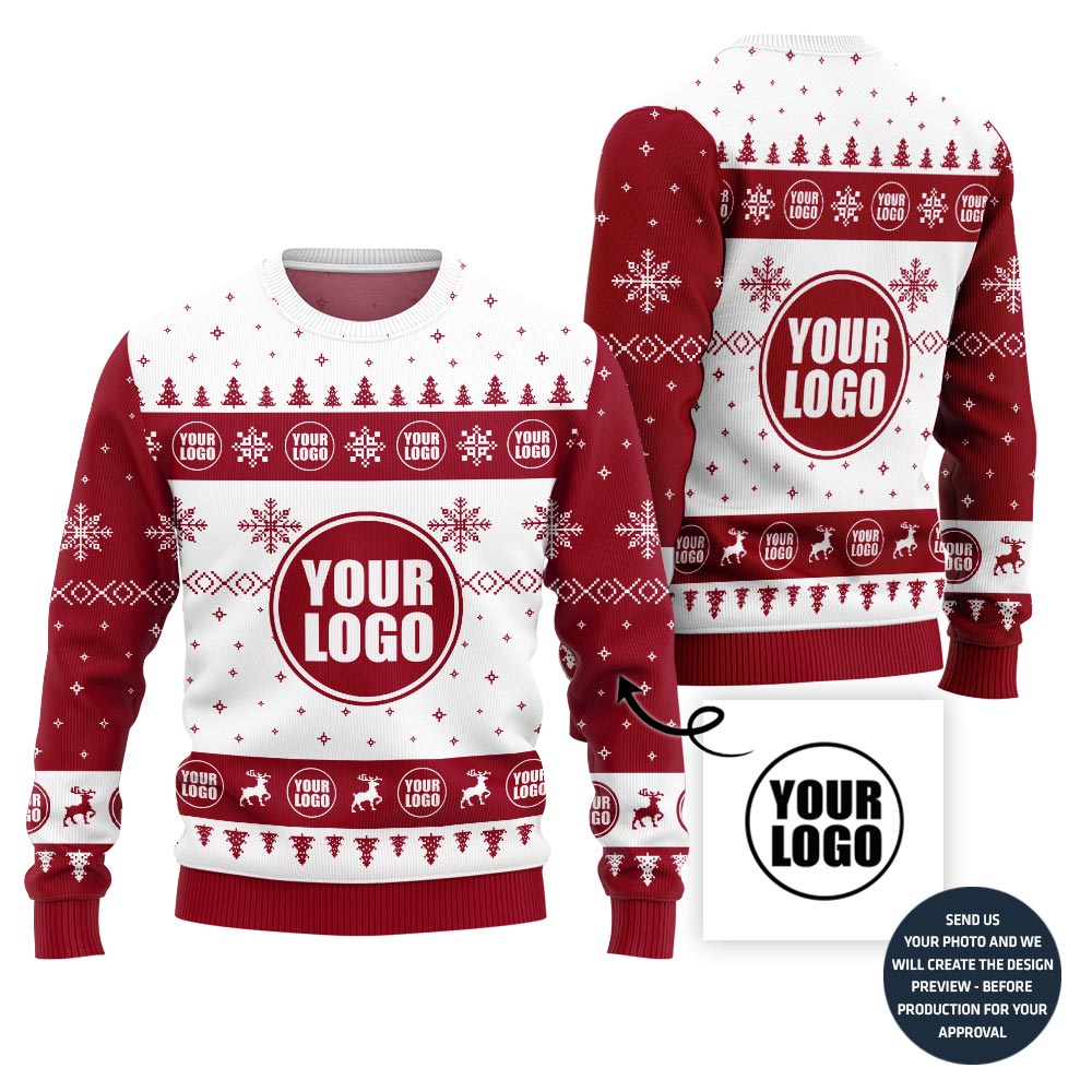 Custom Logo Ugly Christmas Sweater For Branding