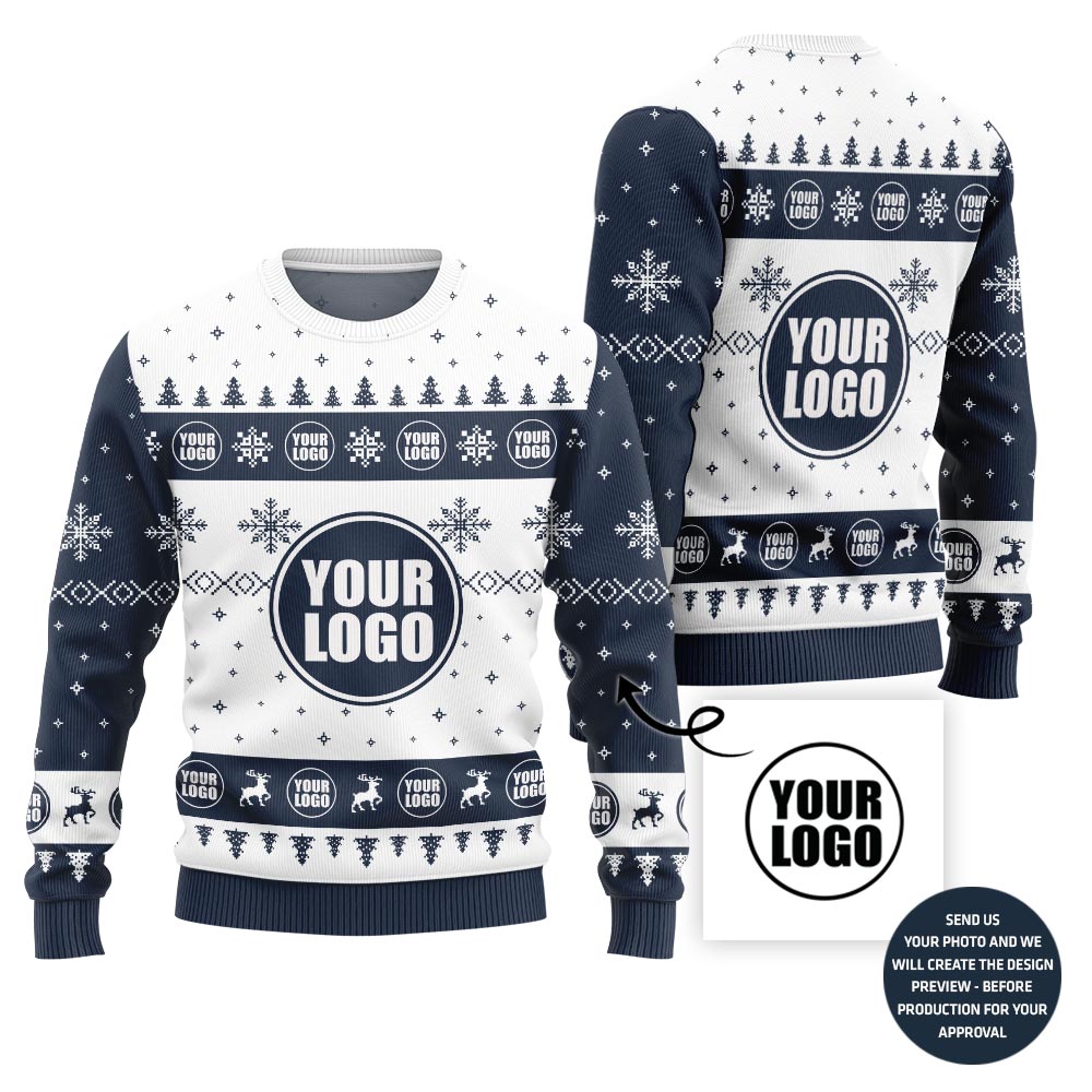 Custom Logo Ugly Christmas Sweater For Branding
