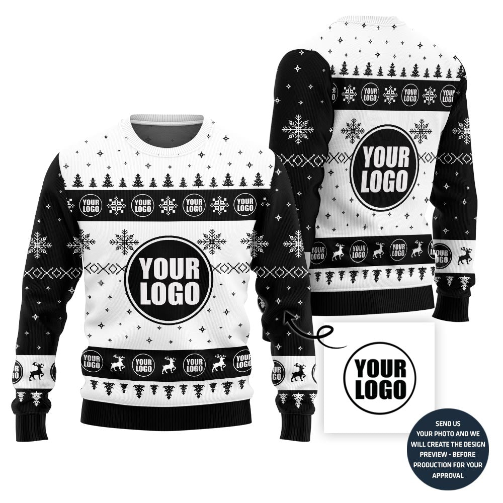 Custom Logo Ugly Christmas Sweater For Branding