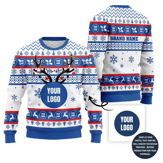 Custom Logo Ugly Christmas Sweater For Companies