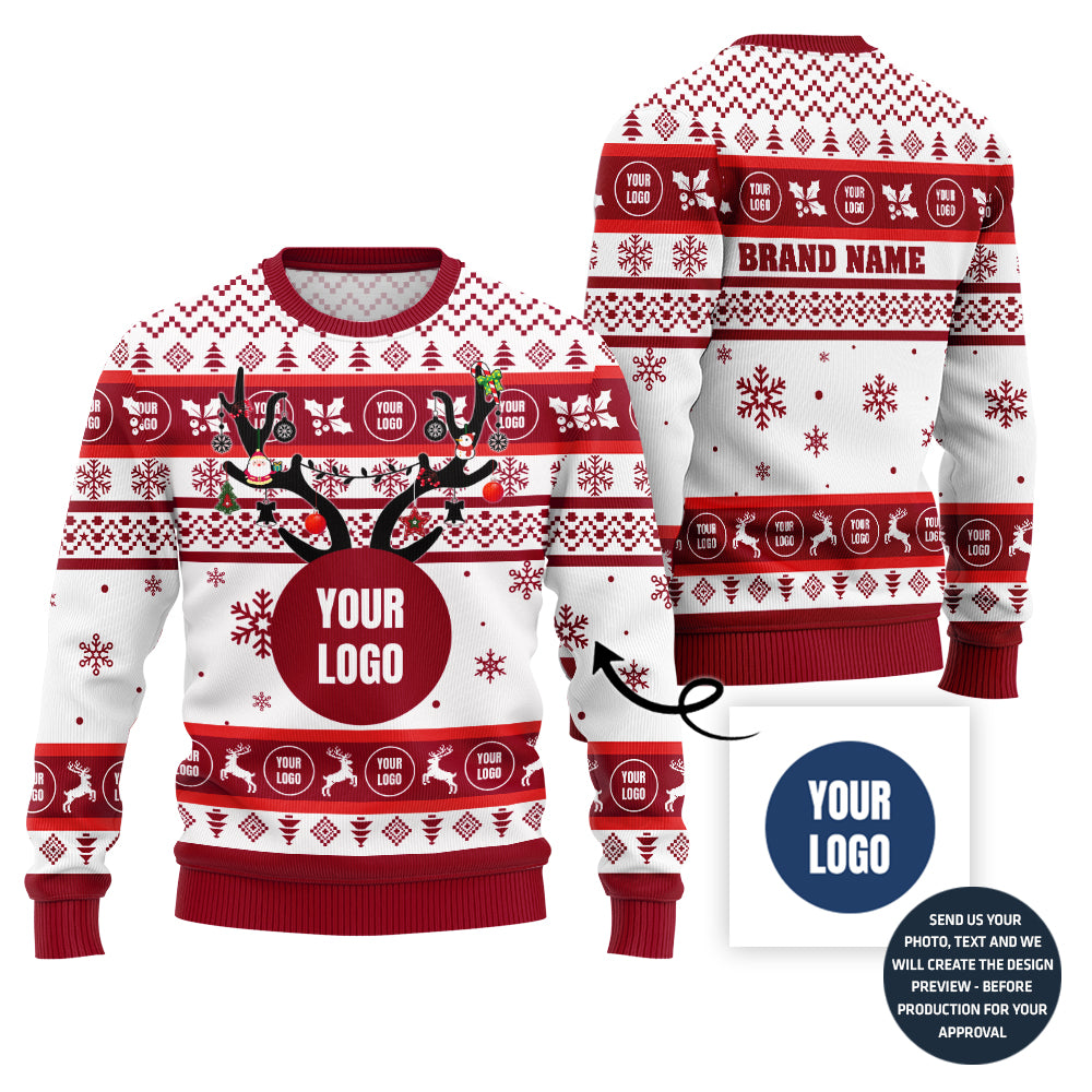 Custom Logo Ugly Christmas Sweater For Companies