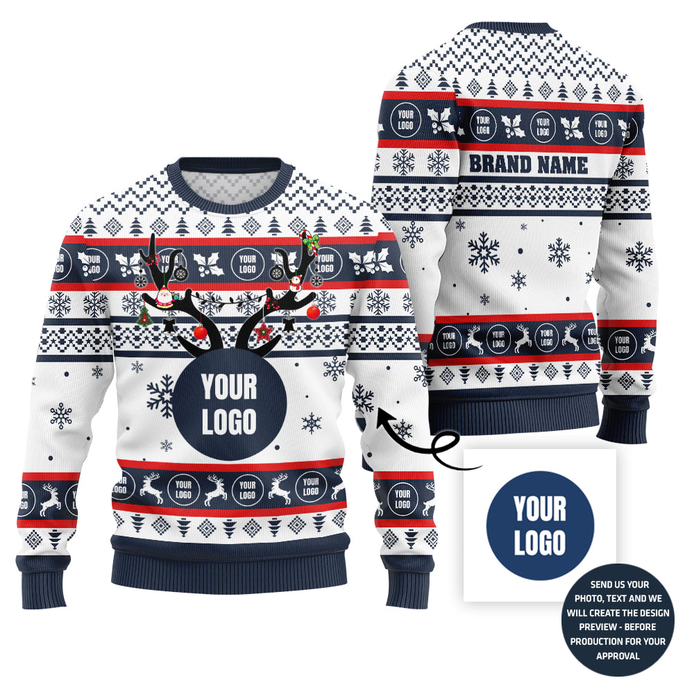 Custom Logo Ugly Christmas Sweater For Companies