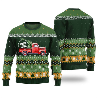 Custom Logo Ugly Mens Christmas Sweater