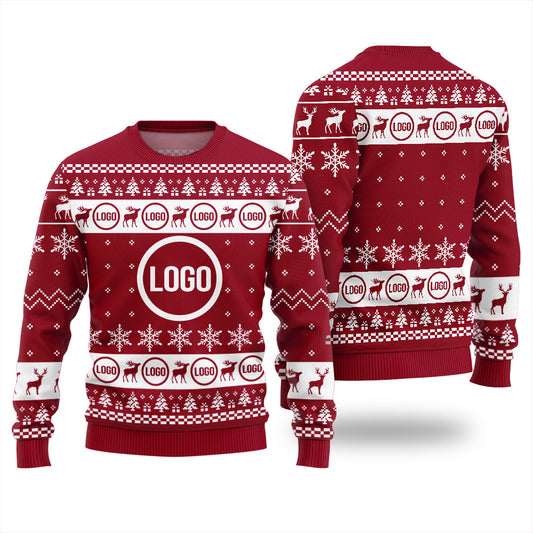 Custom Your Logo Ugly Christmas Sweater Unisex